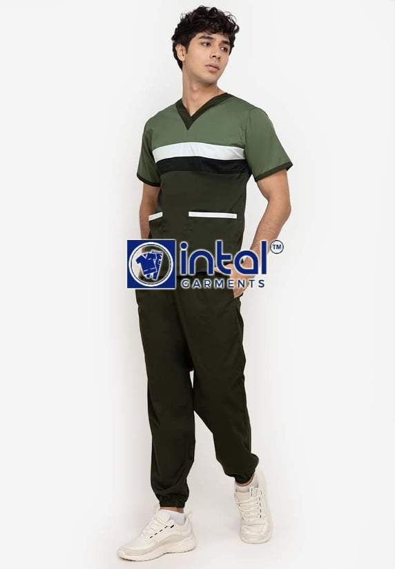 Scrub Suit Medical Doctor Nurse Uniform SS09 CARGO Pants V-Neck with  Shoulder and Side Combination