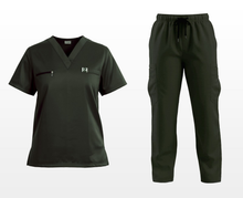 INTAL SCRUBSUIT 032 Elite MAPAGMAHAL V-Neck Cargo Unisex Quality Scrubs| 6 Pockets | Top Only / Pants Only