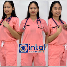 INTAL SCRUBSUIT 032 Elite MAPAGMAHAL V-Neck Zippered Chest Cargo 6-Pocket Unisex High Quality Scrubs