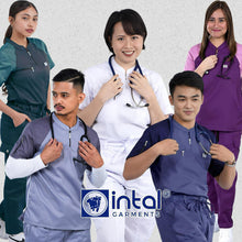 INTAL SCRUBSUIT 075 PRIMO EMPATHY Zip-Up Chino Collar Shoulder Combi 8-Pocket Cargo Stylish Pants
