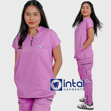 INTAL SCRUBSUIT 042 Elite MARIKIT Ultra Stand Collar Cargo Tapered Zipper 6 Pocket Quality Scrubs