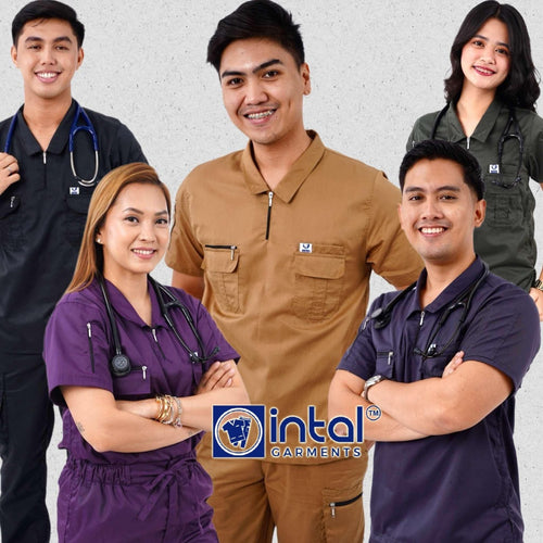 INTAL SCRUBSUIT 057 ALTA MAABILIDAD Sports Collar Coverall Style Quality Cargo Bag 6Pocket Belt Loop