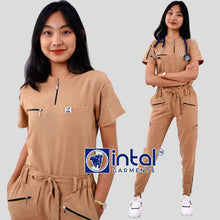 INTAL SCRUBSUIT 081 ELITE PRO MATATAG Ultrafine Elegant Fabric Zip-Up Chino Collar 8-Pocket Cargo Tapered