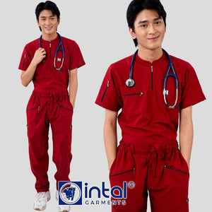 INTAL SCRUBSUIT 081 ELITE PRO MATATAG Ultrafine Elegant Fabric Zip-Up Chino Collar 8-Pocket Cargo Tapered