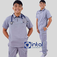 INTAL SCRUBSUIT 059 ALTA MASINOP Sports Collar Combi Cargo 8-Pockets Belt Loop Quality Scrubs