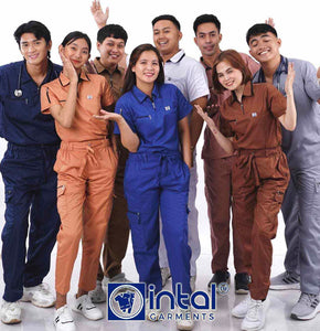 INTAL SCRUBSUIT 059 ALTA MASINOP Sports Collar Combi Cargo 8-Pockets Belt Loop Quality Scrubs