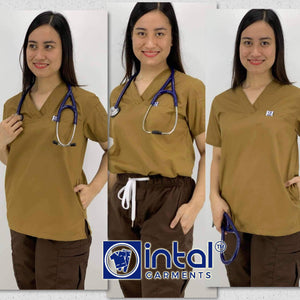 INTAL SCRUBSUIT 029 Elite MASINTAHIN V-Neck Korean Shade Cargo 6 Pocket Unisex Quality Scrubs