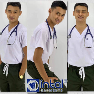 INTAL SCRUBSUIT 029 Elite MASINTAHIN V-Neck Korean Shade Cargo 6 Pocket Unisex Quality Scrubs