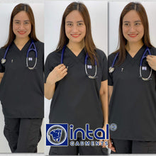 INTAL SCRUBSUIT 032 Elite MAPAGMAHAL V-Neck Zippered Chest Cargo 6-Pocket Unisex High Quality Scrubs