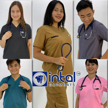 INTAL SCRUBSUIT 032 Elite MAPAGMAHAL V-Neck Zippered Chest Cargo 6-Pocket Unisex High Quality Scrubs