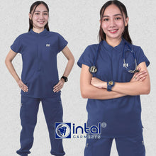 INTAL SCRUBSUIT 041 Elite MAGANDA Zip-Up Chino Collar Cargo Jogger 8-Pocket Unisex Quality Scrubs