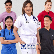 INTAL SCRUBSUIT 063 ALTA COMPASSIONATE Chino Collar Nurse Shoulder Button Cargo 8-Pockets Belt Loop