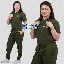 INTAL SCRUBSUIT 085 ELITE PRO MAINGAT Elegant Chino Stretchfine Fabric Cargo Zipper Tapered