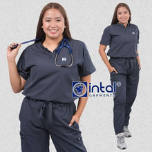 INTAL SCRUBSUIT 085 ELITE PRO MAINGAT Elegant Chino Stretchfine Fabric Cargo Zipper Tapered