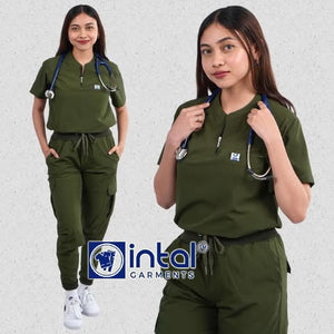INTAL SCRUBSUIT 086 ELITE PRO MAPAGMALASAKIT 2.0 Elegant Chino Stretchfine Fabric Cargo Ribbed