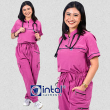 INTAL SCRUBSUIT 090 ELITE PRO INSPIRING Zip-Up Chino 4-Way Stretchfine Fab Smartfit Cargo 11-Pocket