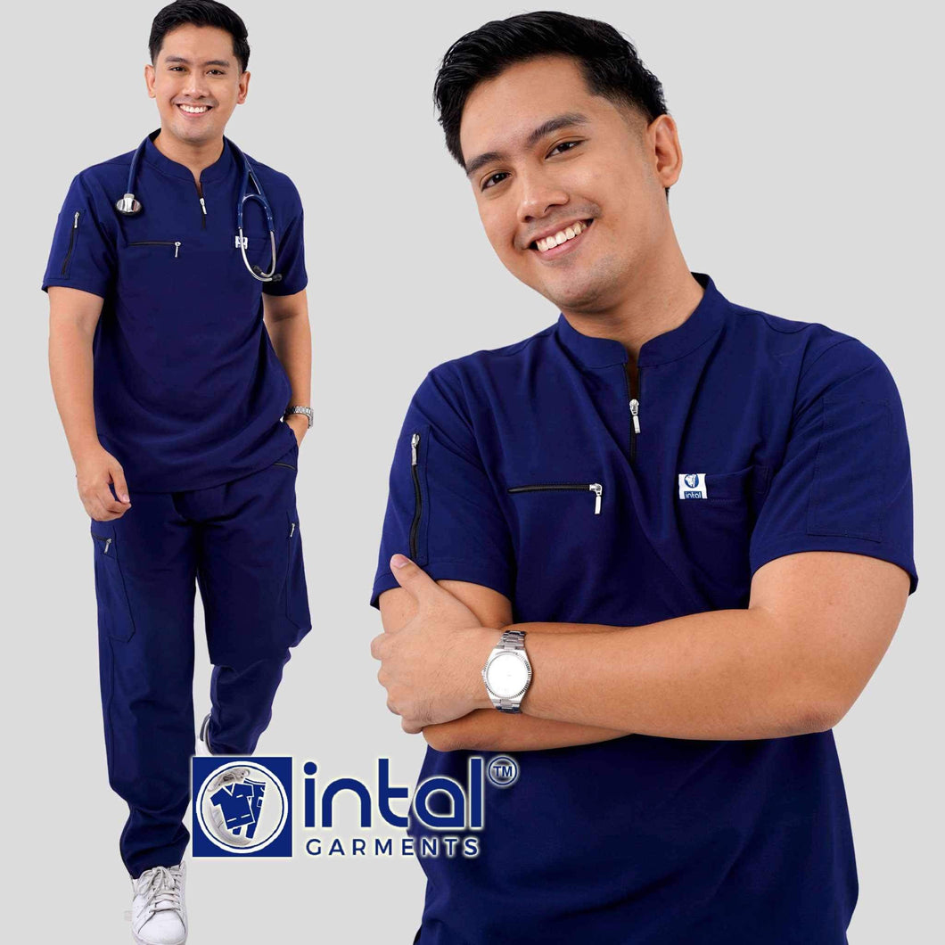 INTAL SCRUBSUIT 081 ELITE PRO MATATAG Ultrafine Elegant Fabric Zip-Up Chino Collar 8-Pocket Cargo Tapered