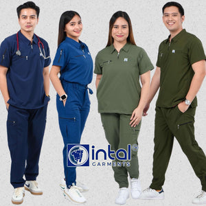 INTAL SCRUBSUIT 083 ELITE PRO MARUNONG Elegant Sports Collar Stretchfine Fabric  Cargo Tapered