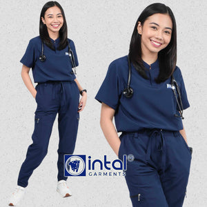 INTAL SCRUBSUIT 085 ELITE PRO MAINGAT Elegant Chino Stretchfine Fabric Cargo Zipper Tapered