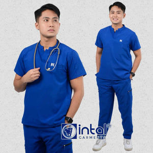 INTAL SCRUBSUIT 085 ELITE PRO MAINGAT Elegant Chino Stretchfine Fabric Cargo Zipper Tapered