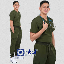 INTAL SCRUBSUIT 087 ELITE PRO MAPAGMAHAL 2.0 Elegant V-Neck Stretchfine Fabric Cargo Ribbed