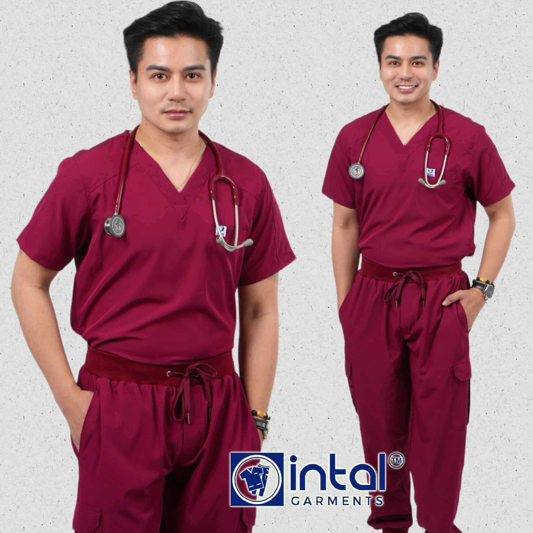 INTAL SCRUBSUIT 087 ELITE PRO MAPAGMAHAL 2.0 Elegant V-Neck Stretchfine Fabric Cargo Ribbed