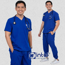 INTAL SCRUBSUIT 087 ELITE PRO MAPAGMAHAL 2.0 Elegant V-Neck Stretchfine Fabric Cargo Ribbed