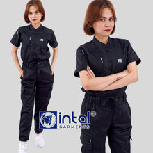 INTAL SCRUBSUIT 058 ALTA MABUTI Chino Collar Full Zipper Front Quality Cargo 8-Pockets Belt Loop