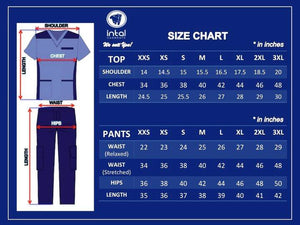 INTAL SCRUBSUIT 059 ALTA MASINOP Sports Collar Combi Cargo 8-Pockets Belt Loop Quality Scrubs