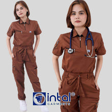 INTAL SCRUBSUIT 059 ALTA MASINOP Sports Collar Combi Cargo 8-Pockets Belt Loop Quality Scrubs