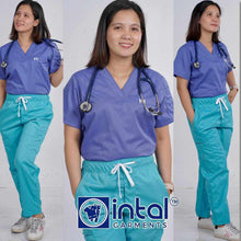INTAL SCRUBSUIT 029 Elite MASINTAHIN V-Neck Korean Shade Cargo 6 Pocket Unisex Quality Scrubs