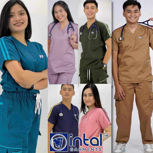 SCRUB SUIT CARGO 6-Pocket Pants ACTIVEWEAR UNISEX SCRUBS Premium Quality Scrubsuit 031B Set by INTAL GARMENTS