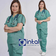 SCRUB SUIT CARGO 6-Pocket Pants ACTIVEWEAR UNISEX SCRUBS Premium Quality Scrubsuits 031B Set by INTAL GARMENTS