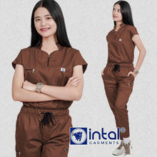 INTAL SCRUBSUIT 042 Elite MARIKIT Ultra Stand Collar Cargo Tapered Zipper 6 Pocket Quality Scrubs