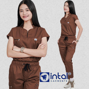 INTAL SCRUBSUIT 042 Elite MARIKIT Ultra Stand Collar Cargo Tapered Zipper 6 Pocket Quality Scrubs