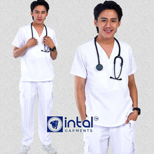 INTAL SCRUBSUIT 080 ELITE PRO RESILIENT V-Neck Duo Tone 4-Way Stretchfine Fab Smartfit 11-Pock Cargo