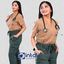 INTAL SCRUBSUIT 080 ELITE PRO RESILIENT V-Neck Duo Tone 4-Way Stretchfine Fab Smartfit 11-Pock Cargo