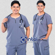 INTAL SCRUBSUIT 089 ELITE PRO VALORHEART Zip-Up Neck 4-Way Stretchfine Fab Smartfit Cargo 11-Pocket