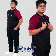 INTAL SCRUBSUIT 075 PRIMO EMPATHY Zip-Up Chino Collar Shoulder Combi 8-Pocket Cargo Stylish Pants