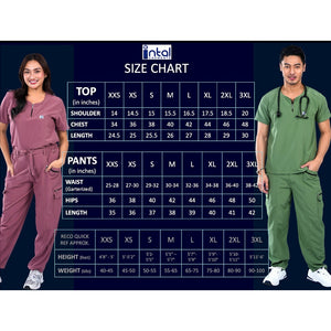 INTAL SCRUBSUIT 089 ELITE PRO VALORHEART Zip-Up Neck 4-Way Stretchfine Fab Smartfit Cargo 11-Pocket