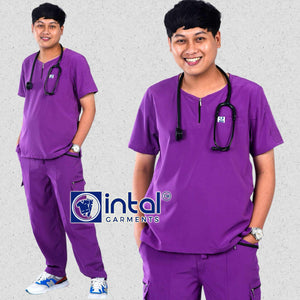 INTAL SCRUBSUIT 089 ELITE PRO VALORHEART Zip-Up Neck 4-Way Stretchfine Fab Smartfit Cargo 11-Pocket