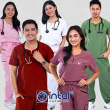 INTAL SCRUBSUIT 089 ELITE PRO VALORHEART Zip-Up Neck 4-Way Stretchfine Fab Smartfit Cargo 11-Pocket