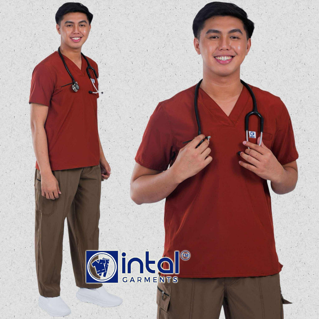 INTAL SCRUBSUIT 080 ELITE PRO RESILIENT V-Neck Duo Tone 4-Way Stretchfine Fab Smartfit 11-Pock Cargo