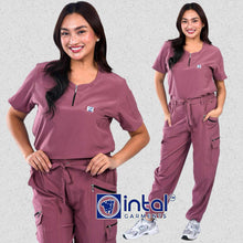 INTAL SCRUBSUIT 089 ELITE PRO VALORHEART Zip-Up Neck 4-Way Stretchfine Fab Smartfit Cargo 11-Pocket