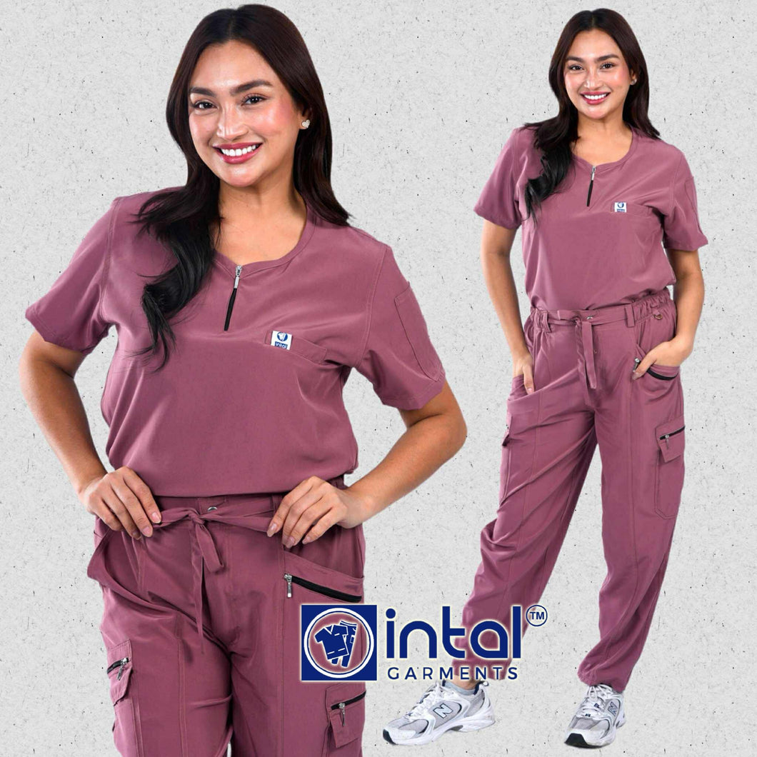 INTAL SCRUBSUIT 089 ELITE PRO VALORHEART Zip-Up Neck 4-Way Stretchfine Fab Smartfit Cargo 11-Pocket