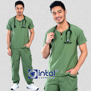 INTAL SCRUBSUIT 089 ELITE PRO VALORHEART Zip-Up Neck 4-Way Stretchfine Fab Smartfit Cargo 11-Pocket