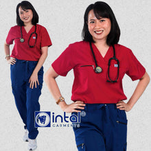 INTAL SCRUBSUIT 080 ELITE PRO RESILIENT V-Neck Duo Tone 4-Way Stretchfine Fab Smartfit 11-Pock Cargo