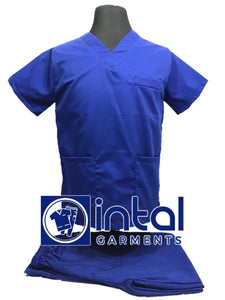 SCRUB SUITS High Quality SS_01A Polycotton by INTAL GARMENTS Color Admiral Blue