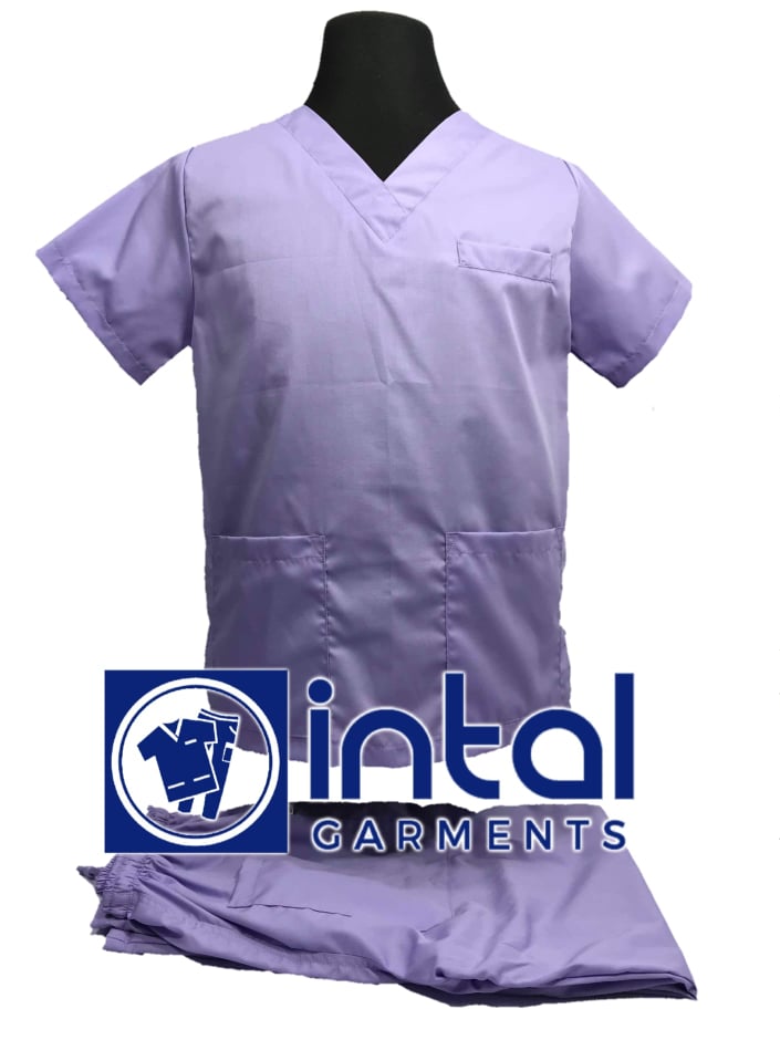 SCRUB SUITS High Quality SS_01A Polycotton by INTAL GARMENTS Color Orchid Violet