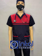 Scrub Suit High Quality Medical Doctor Nurse Scrubsuit Set A Regular 4 Pocket Pants Unisex Scrubs 03C